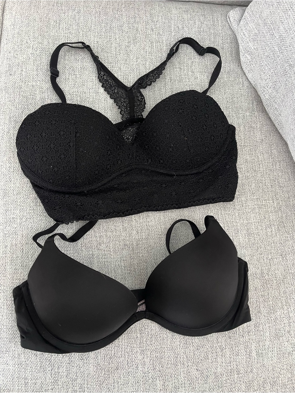 2 Victorias Secret Black Bras 32B & 32C